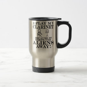 Keeps Aliens Away Clarinet Travel Mug