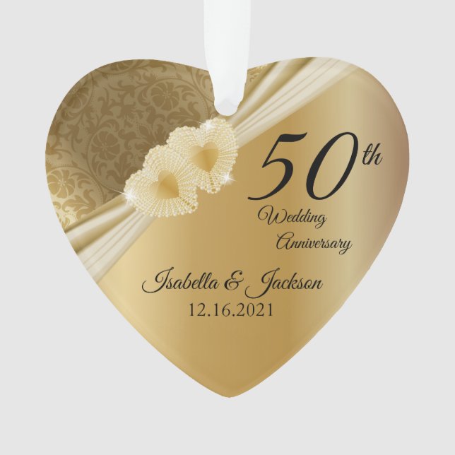 Keepsaké 50e anniversaire 💞 Mariage d'or (devant)