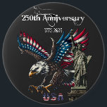 Keepsake Anniversary  250th USA 6 Inch Round Button<br><div class="desc">Celebrate a monumental milestone with our Keepsake Anniversary 250th USA Button, a perfect tribute to the rich history and enduring spirit of the United States. Crafted with high-quality materials, this commemorative button features a striking design that captures the essence of this significant anniversary. Whether you're attending a celebration or looking...</div>