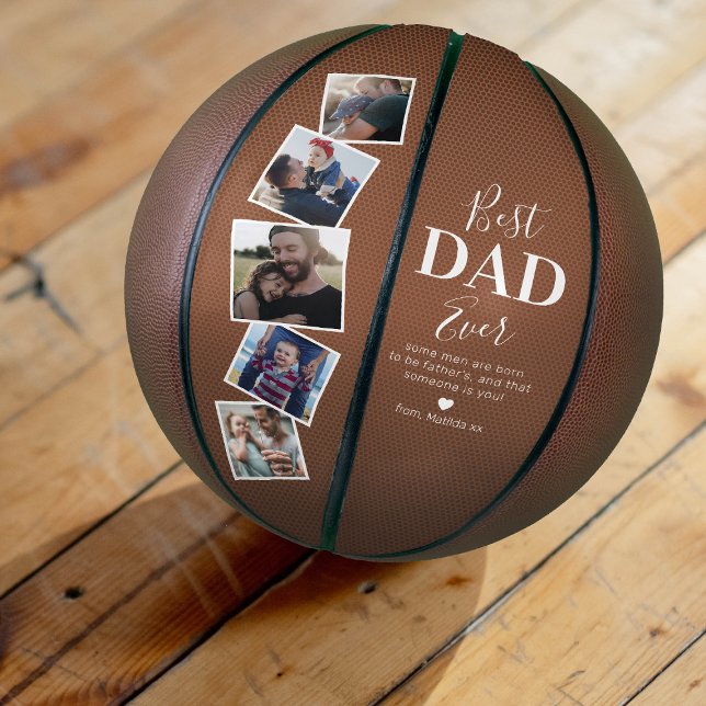Keepsake “Best Dad Ever” Photo Basketball Gift (Creator Uploaded)