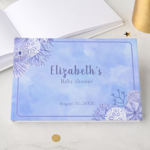 Keepsake Blue Under The Sea Baby Shower Guest Book