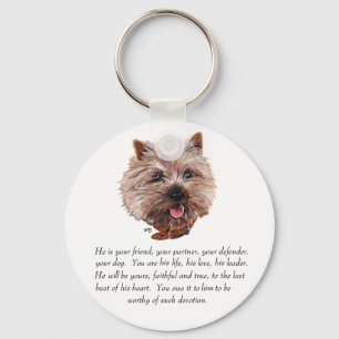 Keepsake Cairn Terrier - Male Keychain