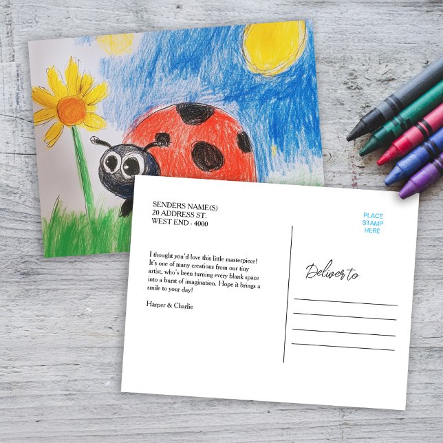 Keepsake Children's Art  Holiday Postcard (Creator Uploaded)