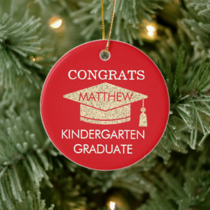 Keepsake! Congrats Kindergarten Grad Ceramic Ornament