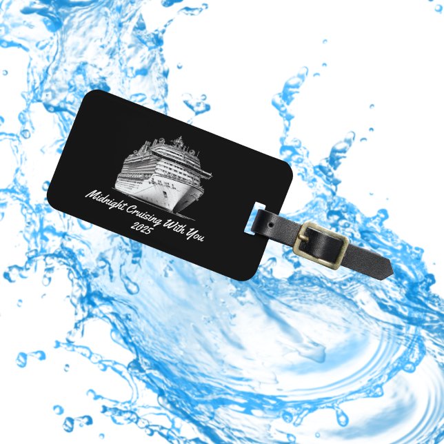  Keepsake  Cruise  Black Personalize Luggage Tag (personalize,)