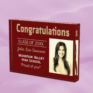 Keepsake, custom graduate Photo Block