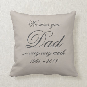 Keepsake DAD In Loving Memory Names Personalized Throw Pillow