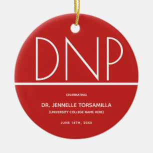Keepsake DNP degree Graduation Ceramic Ornament