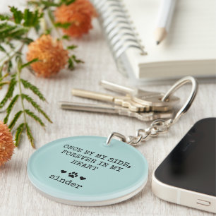 Keepsake Dog Sympathy Saying Pet Photo Keychain