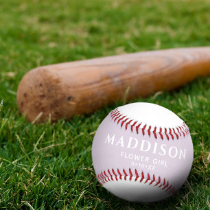 Keepsake Dusty Pink Flower Girl Personalized Softball