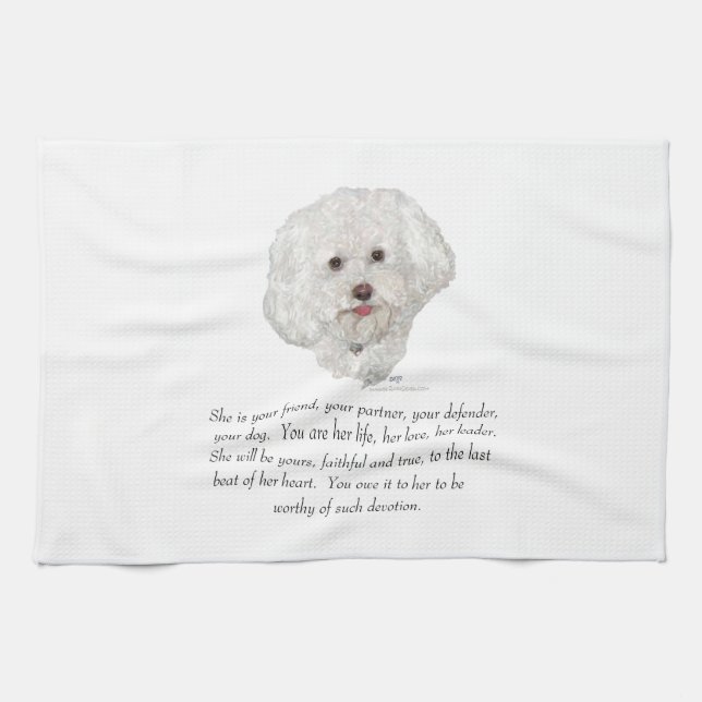 Keepsake, Female Dog Kitchen Towel (Horizontal)