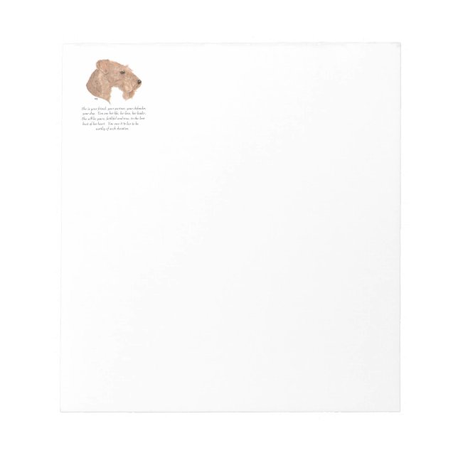 Keepsake, Female Dog Notepad (Front)