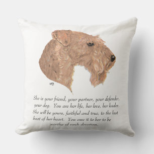 Keepsake, Female Dog Throw Pillow