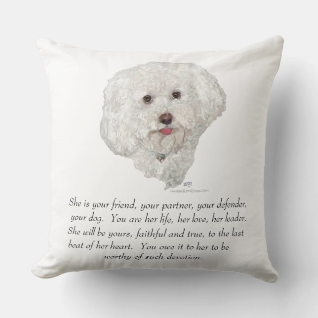 Keepsake, Female Dog Throw Pillow (Front)