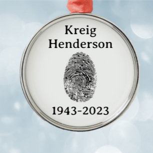 Keepsake! Fingerprint Memorial Circle Ornament