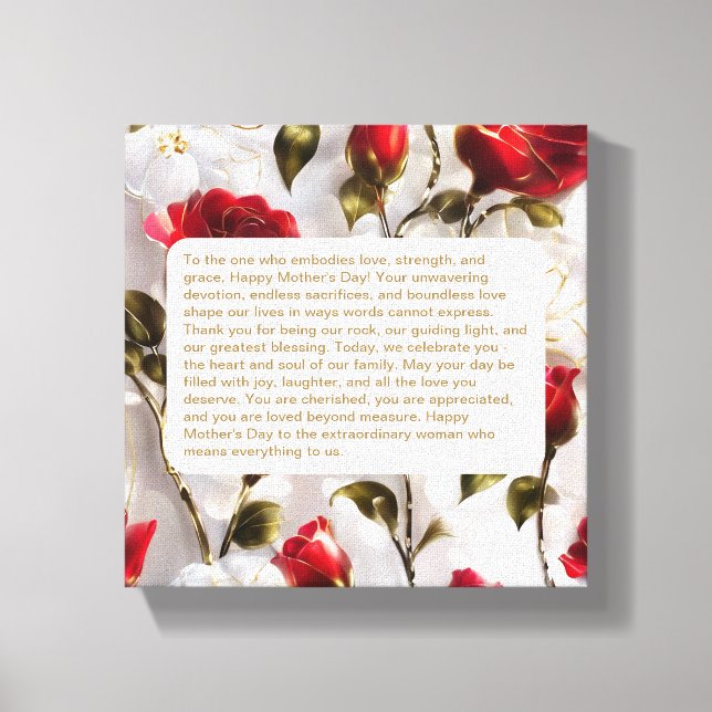 Keepsake For Mom Premium Wrapped Canvas (Gloss) (Front)