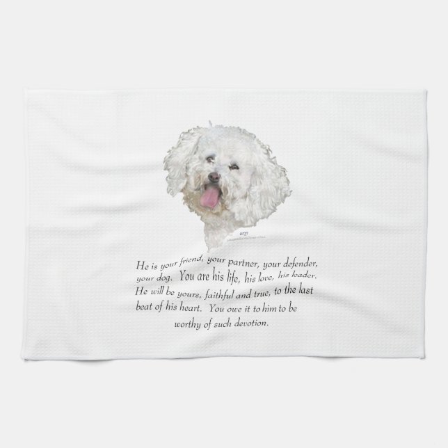 Keepsake, Male Dog Kitchen Towel (Horizontal)