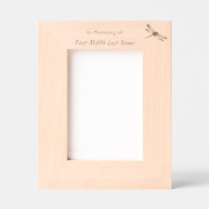 Keepsake Memorial Dragonfly Lotus Flower Etched Frames