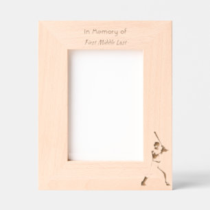 Keepsake Memorial Memory Card Baseball Sport  Etched Frames
