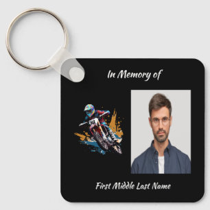 Keepsake Memorial Motocross Motorcycle Racing Keychain
