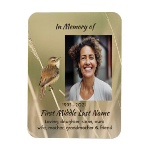 Keepsake Memorial Photo Bird Garden Nature  Magnet