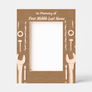 Keepsake Memorial Photo Prayer Tools Mechanic Etched Frames