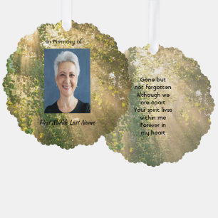 Keepsake Memorial Sunshine Golden Forest Ornament Card
