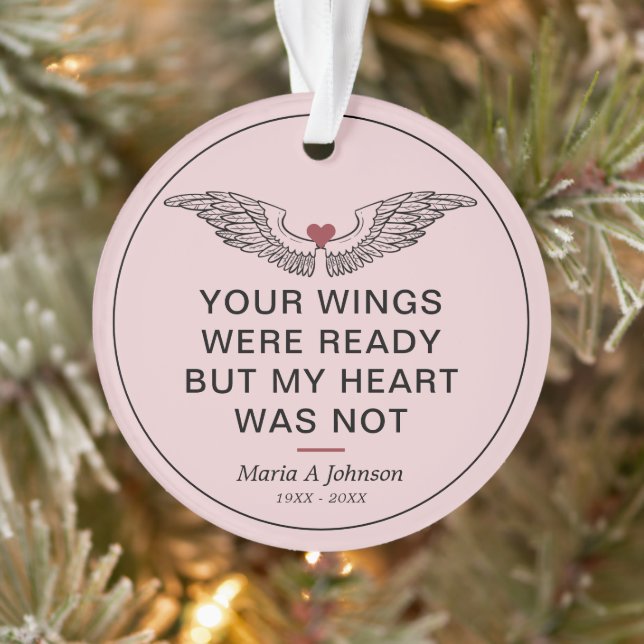 Keepsake Memorial Sympathy Photo Wings Heart (Arbre)