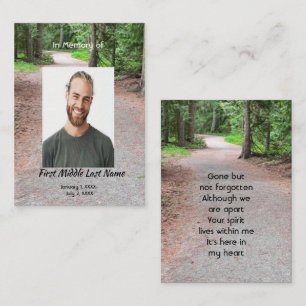 Keepsake Memorial Trail Path Walk Hike Forest Business Card