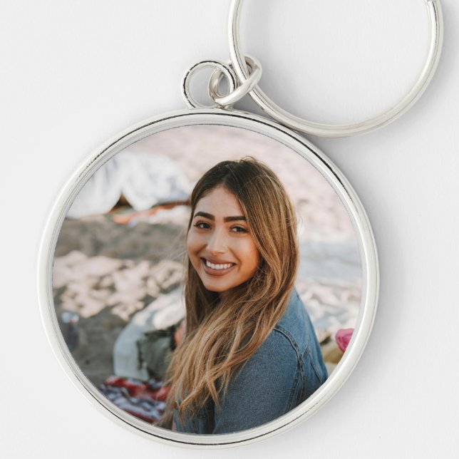 Keepsake Modern Graduate Photo Keychain (Front)
