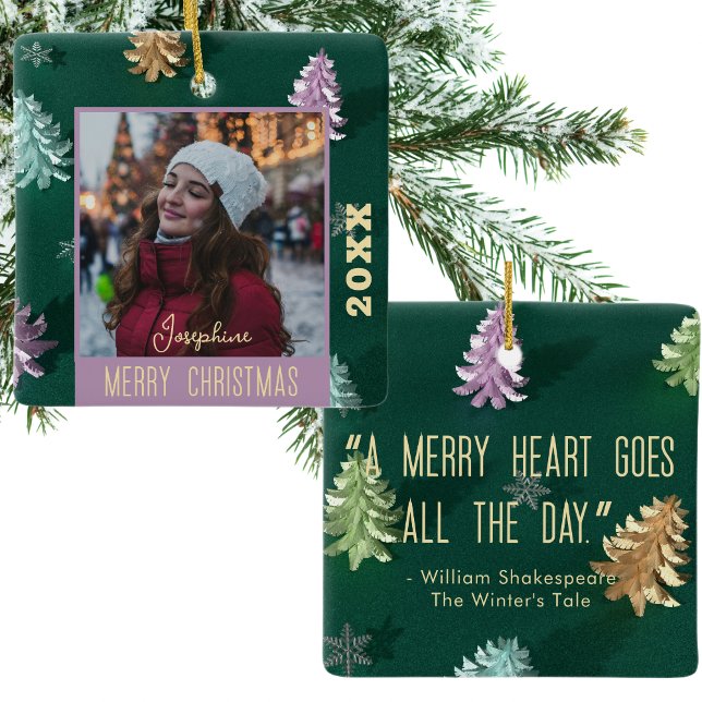 Keepsake Modern Minimalist Elegant Chic Quote Ceramic Ornament (Creator Uploaded)