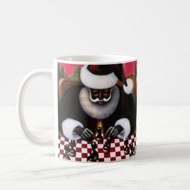 Keepsake Mug: Artistic Black Santa Collection Coffee Mug (Left)
