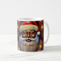 Keepsake Mug: Artistic Black Santa Collection