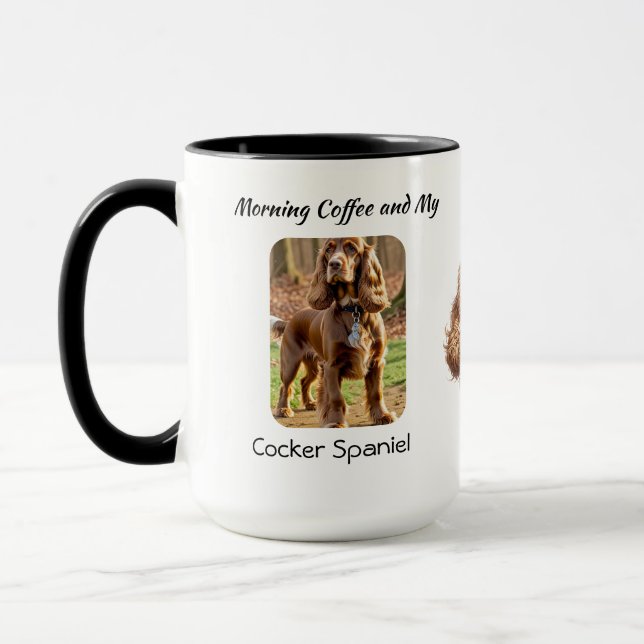 Keepsake Photo Cocker Spaniel Personalize Mug (Left)