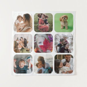 Keepsake Photo Collage square template round edges Tapestry