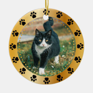 Keepsake Photo & Personalized Script Name Ornament