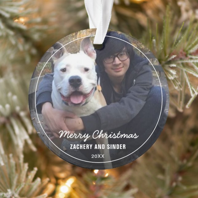 Keepsake Photo Script Holiday Ornament (Tree)