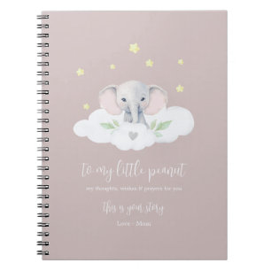 Keepsake Pregnancy Journal Pink Modern Elephant