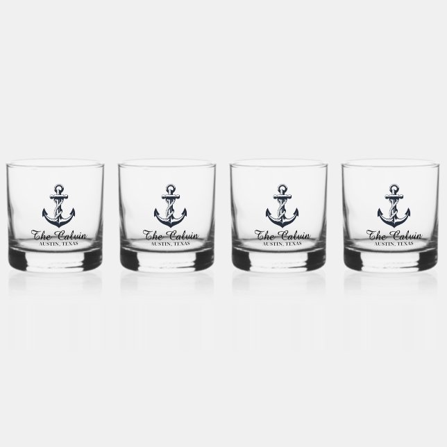 Keepsake Ships Anchor Whiskey Glass (Front)