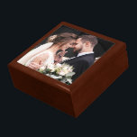 Keepsake Wedding Photo Gift Box<br><div class="desc">A lovely keepsake wooden box for newlyweds or for an anniversary gift, this high quality box has a photo on the outer lid that you can personalize with your desired photo. This item makes an wonderful gift for weddings, anniversaries, or other special occasions. It's a perfect place to store jewellery,...</div>