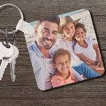 Keepsake Your Family Photo Keychain<br><div class="desc">Design a personalized keepsake with this custom double-sided keychain, offering room for two of your favourite photos. Although it’s ideal for family pictures, you can easily replace them with snapshots of friends, pets, or cherished memories like vacations. This adaptable keychain makes a meaningful gift for any occasion, whether it's Christmas,...</div>