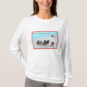 Kees pulling Santa's sleigh T shirt