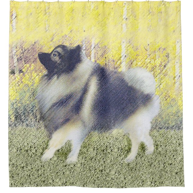 Keeshond Aspen Painting - Cute Original Dog Art (Front)