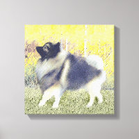 Keeshond Aspen Painting - Cute Original Dog Art