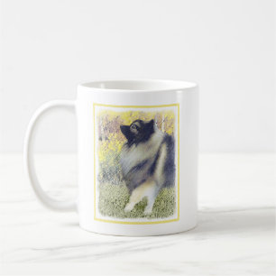 Keeshond Aspen Painting - Cute Original Dog Art Coffee Mug