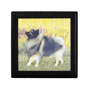Keeshond Aspen Painting - Cute Original Dog Art Gift Box