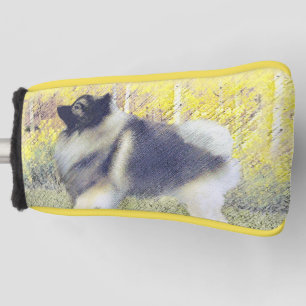 Keeshond Aspen Painting - Cute Original Dog Art Golf Head Cover