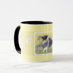 Keeshond Aspen Painting - Cute Original Dog Art Mug
