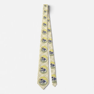 Keeshond Aspen Painting - Cute Original Dog Art Tie