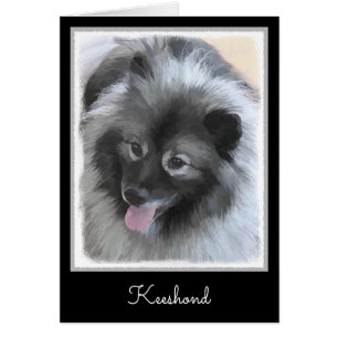 Keeshond Bailey Painting - Cute Original Dog Art